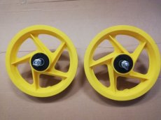 Set 12 inch plastic wheels black